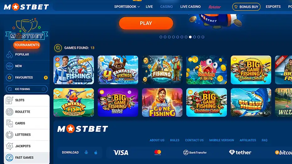 Zrzut ekranu z Ice Casino pokazujący interfejs gry